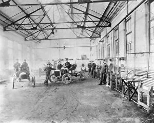 Detroit Fine Art Print Collection: FORD AUTO FACTORY. Testing at Henry Fords Piquette plant c1905