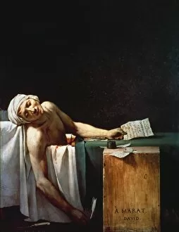 Politicians Greetings Card Collection: French revolutionary politician Jean-Paul Marat, fatally stabbed in his bath by Charlotte Corday