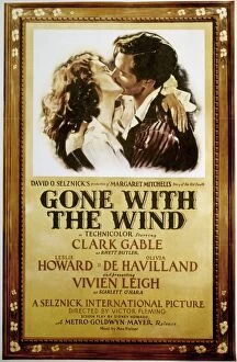 The Women Pillow Collection: GONE WITH THE WIND, 1939. American poster, 1939, featuring Vivien Leigh and Clark Gable