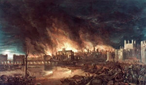 1666 Collection: GREAT FIRE OF LONDON, 1666. The Great Fire of London, England, 1666