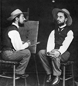 Henri Toulouse-Lautrec Photographic Print Collection: HENRI DE TOULOUSE-LAUTREC (1865-1901). French painter. A photographic double portrait with