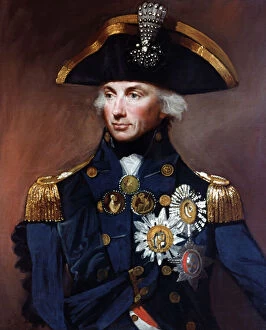 Portrait paintings Poster Print Collection: HORATIO NELSON (1758-1805). British naval officer. As Vice Admiral of the White