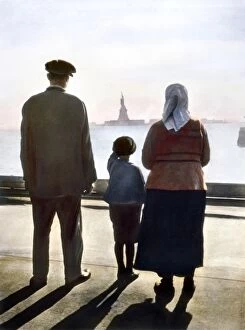 1920 Collection: IMMIGRANTS: ELLIS ISLAND. Immigrants to the United States at Ellis Island