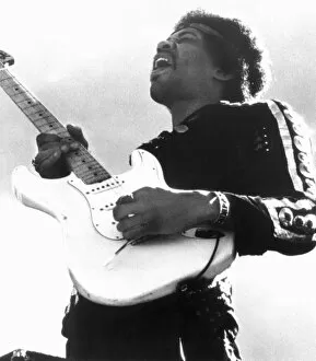 1970s Collection: JIMI HENDRIX (1942-1970). American musician. Photographed during a concert at Berkeley