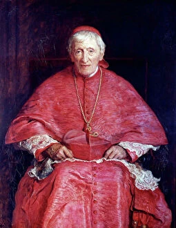 Fine Art Pillow Collection: JOHN HENRY NEWMAN. (1801-1890). English prelate and theologian. Oil on canvas, 1881