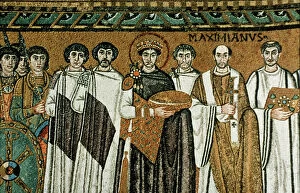 Ravenna Pillow Collection: JUSTINIAN I (483-565). Emperor of the Byzantine Empire, 527-565. Emperor Justinian the Great