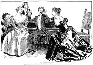 Noble Man Collection: The Latest Nobleman. Pen and ink drawing by Charles Dana Gibson, 1898
