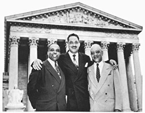Civil rights movement Poster Print Collection: Left to right: NaCP attorneys George E. C. Hayes, Thurgood Marshall and James Nabrit, Jr