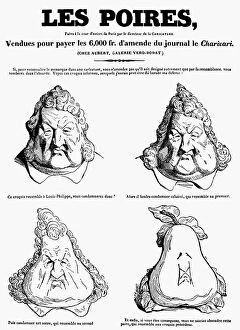 Image of LOUIS PHILIPPE (1773-1850). - King Of France, 1830-48. Cartoon By  Honoré Daumier Depicting King Louis-Philippe Turning Into A Pear. The  Caption Says That The Pears Are For Sale To Meet