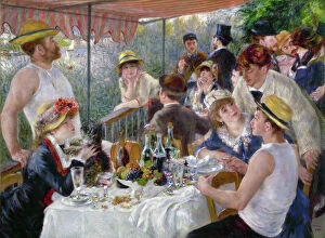 Straw Hat Collection: Luncheon of the Boating Party. Oil on canvas by Pierre-Auguste Renoir, 1880-81