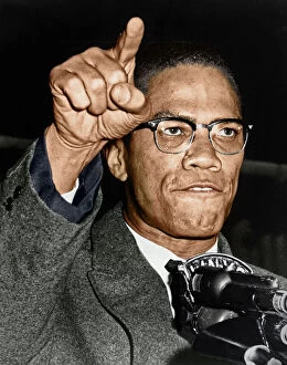 Malcolm Collection: MALCOLM X (1925-1965). Born Malcolm Little. American religious and political leader
