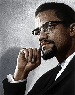 Beard Collection: MALCOLM X (1925-1965). Originally Malcolm Little. American religious and political leader