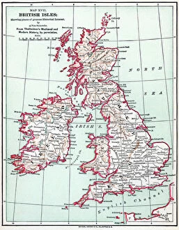 Maps Collection: MAP: BRITISH ISLES, c1890. Map of the British Isles, c1890, by a German cartographer