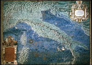 Renaissance art Jigsaw Puzzle Collection: MAP OF ITALY, c1585. By Ignazio Danti from Sistine Chapel Gallery of Maps
