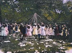 Hope Collection: MAYPOLE DANCE, 1905. Children dancing around a Maypole in Central Park, New York City