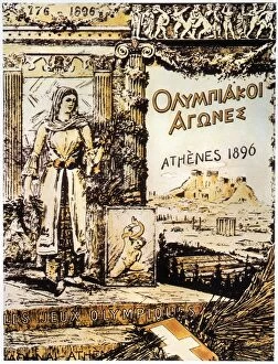 Athens Jigsaw Puzzle Collection: OLYMPIC GAMES, 1896. Poster from the first modern Olympic Games, held in 1896 at Athens, Greece