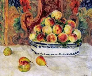 Renoir Collection: Pierre Auguste Renoir: Still Life with Peaches. Oil on canvas, 1881
