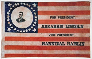 Abraham Lincoln Fine Art Print Collection: PRESIDENTIAL CAMPAIGN, 1860. Abraham Lincoln as the Republican party candidate for President