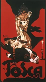 1900 Collection: PUCCINI: TOSCA POSTER, 1900. Poster by Hohenstein for the first production of Puccini s