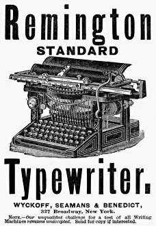 Advertisement Collection: REMINGTON TYPEWRITER, 1888. Advertisement for the Remington Standard Typewriter, 1888