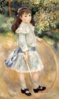 Renoir Collection: RENOIR: GIRL / HOOP, 1885. Pierre Auguste Renoir: Girl with a Hoop. Canvas, 1885