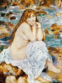 Paintings Photographic Print Collection: RENOIR: SEATED BATHER, 1885. Pierre Auguste Renoir: Seated Bather. Canvas, 1885