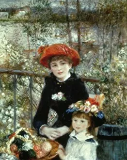 Impressionist Collection: RENOIR: TWO SISTERS, 1881. Pierre Auguste Renoir: Two Sisters on the Terrace. Oil on canvas, 1881