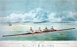 Sport Poster Print Collection: ROWING TEAM, c1875. The Paris Crew, a Canadian rowing team fron Saint John, New Brunswick