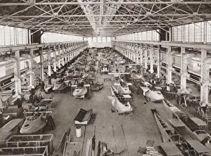 Aviation Metal Print Collection: Seaplanes being assembled at the League Island Navy Yard in Philadelphia