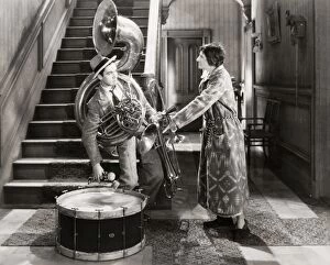 Genre Collection: SILENT FILM STILL: MUSIC. Scene with Charles Buddy Rogers