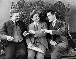 Smoker Collection: SILENT FILM STILL: SMOKING. Ernest Lubitsch, Ramon Novarro and Jean Hersholt in Old Heidelberg, 1927