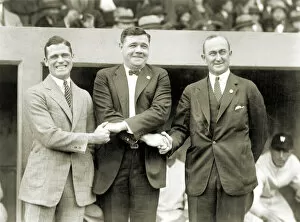 Raymond Collection: SISLER, RUTH & COBB, 1924. American professional baseball players George Sisler