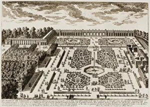 Palace of Versailles Collection: VERSAILLES: GARDEN, 1685. Gardens of the Petit Trianon at the royal Palace of Versailles, France