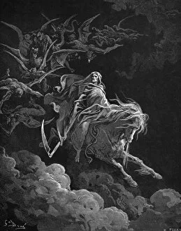 Allegory Collection: VISION OF DEATH. Vision of Death (on a pale horse), Revelation 6: 8