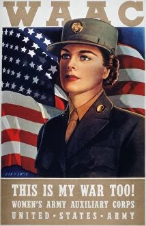 Recruiting Collection: This Is My War Too! : American World War II recruiting poster, c1942, for the U. S