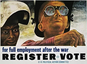 Welder Collection: Welders, or For Full Employment After the War. Poster, 1944, by Ben Shahn for the Congress of