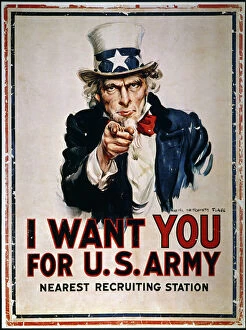 Text Collection: WORLD WAR I: UNCLE SAM. James Montgomery Flaggs famous I Want You U. S