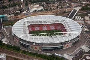 Islington Collection: Emirates Stadium photographed from the a helicopter during the match