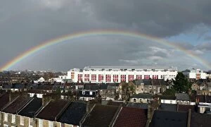 Highbury Stadium Poster Print Collection: A Rainbow Over Highbury: An Arsenal Football Club Moment