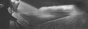 International Architecture Photographic Print Collection: Second floodlit match at Highbury Stadium