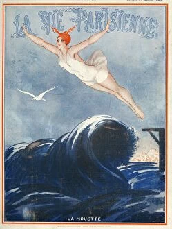 La Vie Parisienne (The Parisian Life) Metal Print Collection: La vie Parisienne 1923 1920s France Vald es magazines illustrations womens swimming
