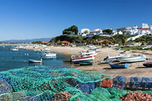 Fishing Net Collection: The beach at Alvor, Portugal