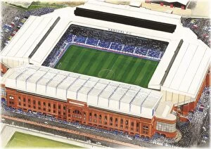 Related Images Canvas Print Collection: Ibrox Stadium Art - Rangers