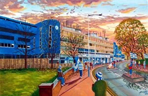 Boxing Pillow Collection: Loftus Road Stadium Going to the Match Fine Art - Queens Park Rangers Football Club