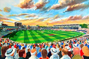 Marylebone Fine Art Print Collection: Lords Cricket Ground Fine Art - Middlesex CCC & England MCC