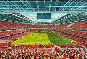 Related Images Premium Framed Print Collection: Millenium Stadium Fine Art - Wales Rugby Union