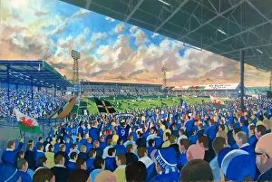 Related Images Metal Print Collection: Ninian Park Stadium Fine Art - Cardiff City Football Club