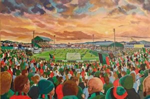 6 Mar 2018 Cushion Collection: The Oval Stadium Fine Art - Glentoran Football Club