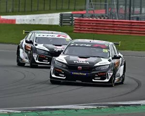 Related Images Jigsaw Puzzle Collection: CM30 3346 Matt Neal, Dan Cammish, Honda Civic Type R