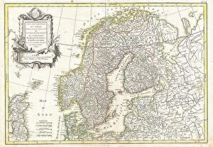 Norway Jigsaw Puzzle Collection: 1762 Janvier Map Of Scandinavia Norway Sweden